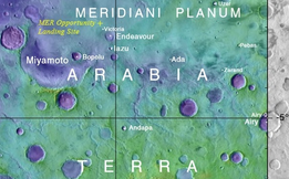 Overall location of Opportunity on the planet Mars