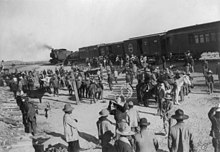 Rebel soldiers moving by rail during the Mexican Revolution MexicoRevolutionRail.jpg