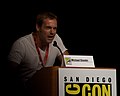 Michael Shanks whips up the crowd.jpg