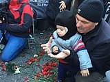 Mourners after Reina nightcluh attack, January 3, 2017Image donated to Wikimedia UK by Mark Lowen, former BBC correspondent in Turkey.{{subst:OP}}