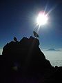 Zicht op Mount Meru naar de Kilimanjaro