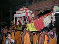 Devotees carrying Durga in Flower Decorated Golden palanquin on 18 February 2009 during Rathotsava.