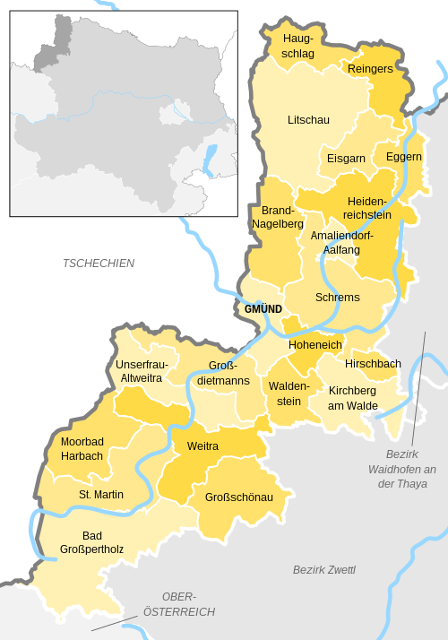 Municipalities Bezirk Gmünd.svg