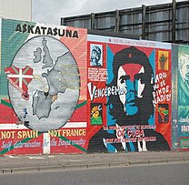 A republican mural in Belfast showing solidarity with the Basque nationalism