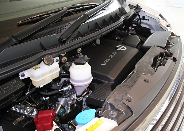 The VQ25DE engine in a 2007 Nissan Elgrand