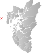 Locator map showing Utsira within Rogaland