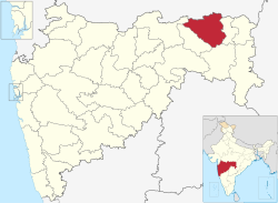 موقعیت بخش ناگپور (هند) در نقشه