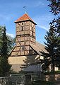 Church with timber framed tower in Neuendorf, Germany Category:Timber framed towers