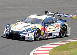 2017 GT500 champions, #37 Lexus Team KeePer TOM'S Lexus LC 500. No.37 KeePer TOM'S LC500 at SUZUKA 1000km THE FINAL (10).jpg