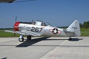 North American T-6 Texan named Nella, tail number 24125, owned by the Commemorative Air Force. In Brunswick, Georgia, US, May 19, 2022