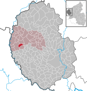 Poziția Olmscheid pe harta districtului Eifelkreis Bitburg-Prüm
