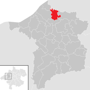 Location of the municipality Ort im Innkreis in the district of Ried im Innkreis (clickable map)