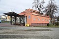 Čeština: Celkový pohled na autobusové nádraží v Hrotovicích, okr. Třebíč. English: Overview of Bus station in Hrotovice, Třebíč District.