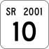 Маркер State Route 2001 