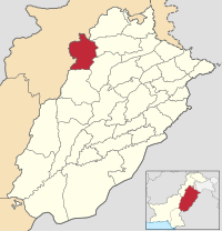 Map of Punjab with Mianwali District روکھڑی highlighted Location of Rokhri of district Mianwali within Punjab.