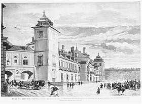 Palacio del Pardo (1885), engraving by Juan Comba for La Ilustracion Espanola y Americana. Palacio-del-Pardo-1885-Juan-Comba.jpg