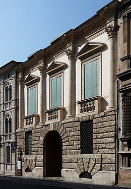 Palazzo Schio Vicenza facciata Palladio, автор - Маркок 2009-08-14 n02 rect.jpg