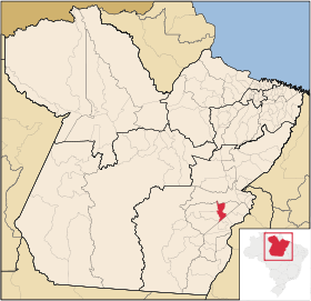 Localização de Curionópolis no Pará