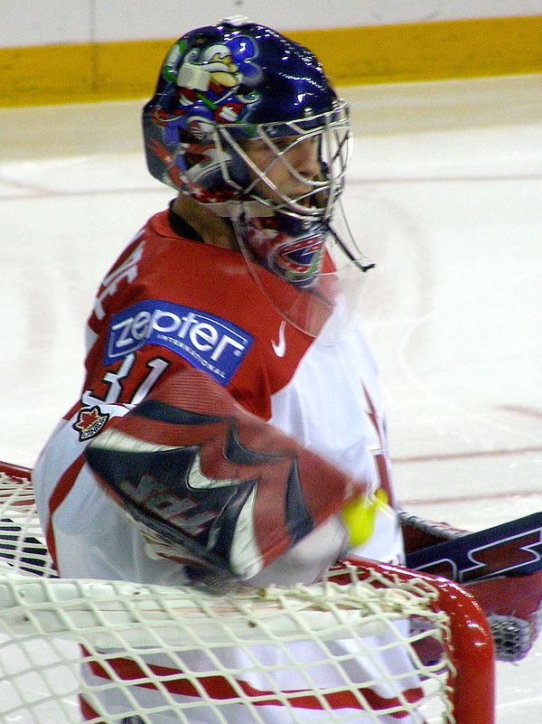 Leclaire with Team Canada at the 2008 IIHF World Championships