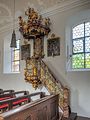 * Nomination Pulpit loft of the church in Peulendorf --Ermell 18:59, 30 June 2016 (UTC) * Decline  Oppose "f4" was not a good choise I'm afraid. Most of the picture is unsharp. A pity--Jebulon 16:46, 1 July 2016 (UTC)