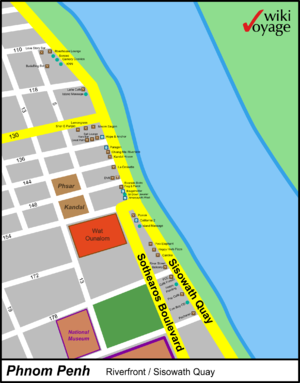 Karte des Sisowath Quay