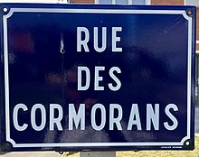 Foto av et gateskilt tatt i byen Étaples - Rue des Cormorans.jpg