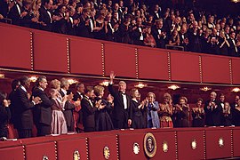 Photograph of President William Jefferson Clinton and First Lady Hillary Rodham Clinton Attending the Kennedy Center Honors Gala at the Kennedy Center in Washington, D.C. - NARA - 5722475.jpg