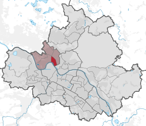 Location of the statistical district Pieschen-Süd in Dresden