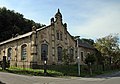 Waterworks with house, spring house, main building and enclosure