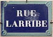 Plaque Rue Larribe - Paris VIII (FR75) - 2021-08-23 - 1.jpg