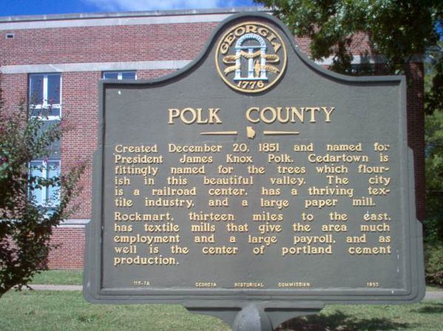 The Polk County Historical Marker