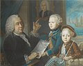 Jean-Jacques-Vincent Le Couteulx de La Noraye et ses deux fils, Barthélémy-Jean-Louis et Laurent-Vincent