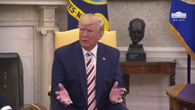 Fil: President Trump deltar i et bilateralt møte med presidenten i Romania 2019-08-20.webm