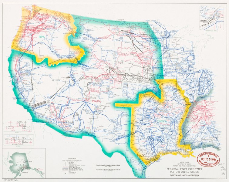 File:Principal power facilities, western United States, existing and under construction - April 1994 LOC 94680442.tif