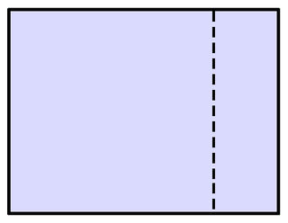 <span class="mw-page-title-main">Rabatment of the rectangle</span> Cutting a square from a rectangle