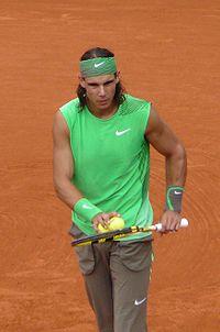Rafael Nadal at the 2008 French Open