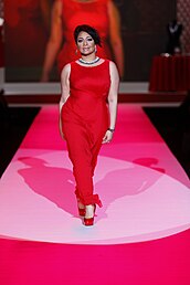 Symoné at The Heart Truth’s Red Dress Collection Fashion Show in 2010