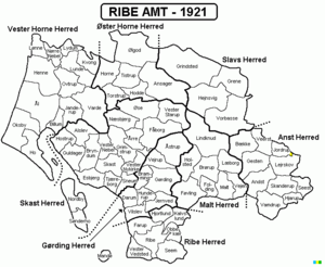 Før 1970 Ribe Amt: Dansk amt 1793-1970