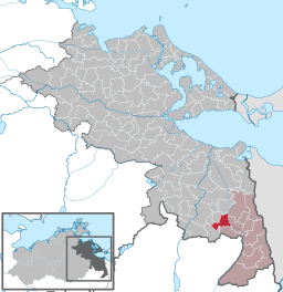 Läget för kommunen Rossow i Landkreis Vorpommern-Greifswald