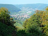 Blick von der Hiltenburg auf Bad Ditzenbach