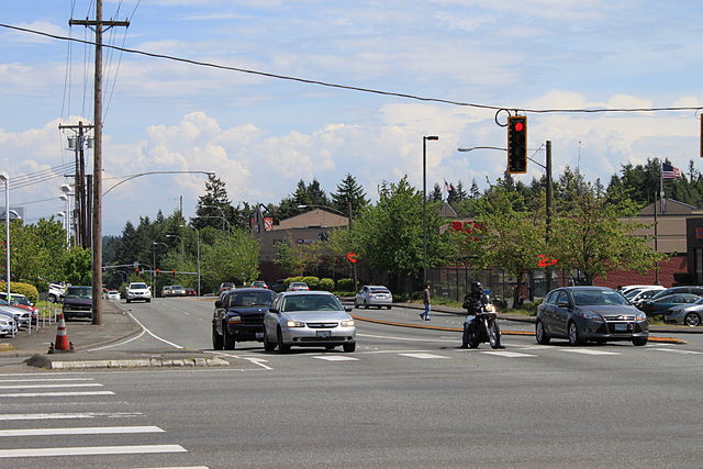 SR 104 Spur at its western terminus, SR 99, on the Snohomish–King county line.