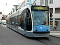 Stadtwerke Ulm (SWU) tram 44 van het Siemens type Combino I te Ulm.