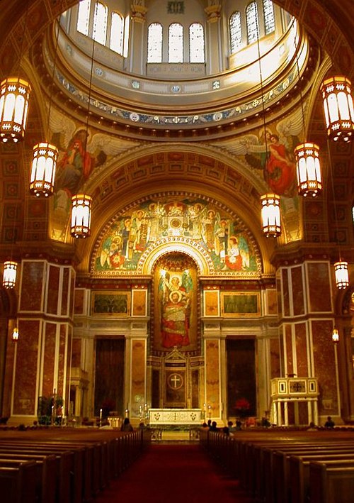 The domed crossing on Cathedral of St. Matthew the Apostle in Washington D.C., built in 1893