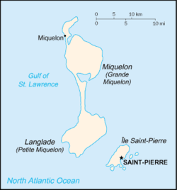 Lokasi Saint Pierre dan Miquelon