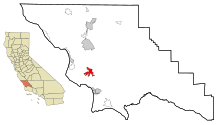 San Luis Obispo County California Incorporated and Unincorporated areas San Luis Obispo Highlighted.svg