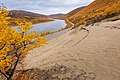 Sand bank of Teno river valley at Nuvvus, Utsjoki, Lapland, Finland, 2021 September.jpg