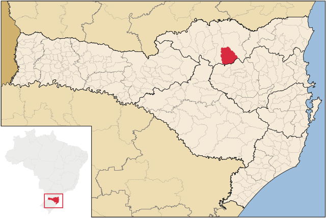 Localização de Santa Terezinha em Santa Catarina