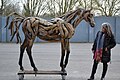 Sculptor Heather Jansch next to her work "The Young Arabian".jpg