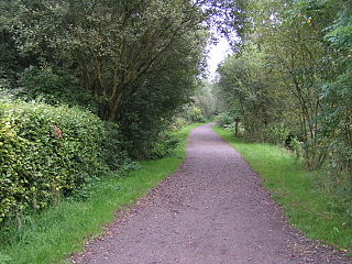 Sett Valley Trail Footpath, cycle trail and bridleway in Derbyshire, England