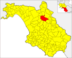 Locator map in the Province of Salerno